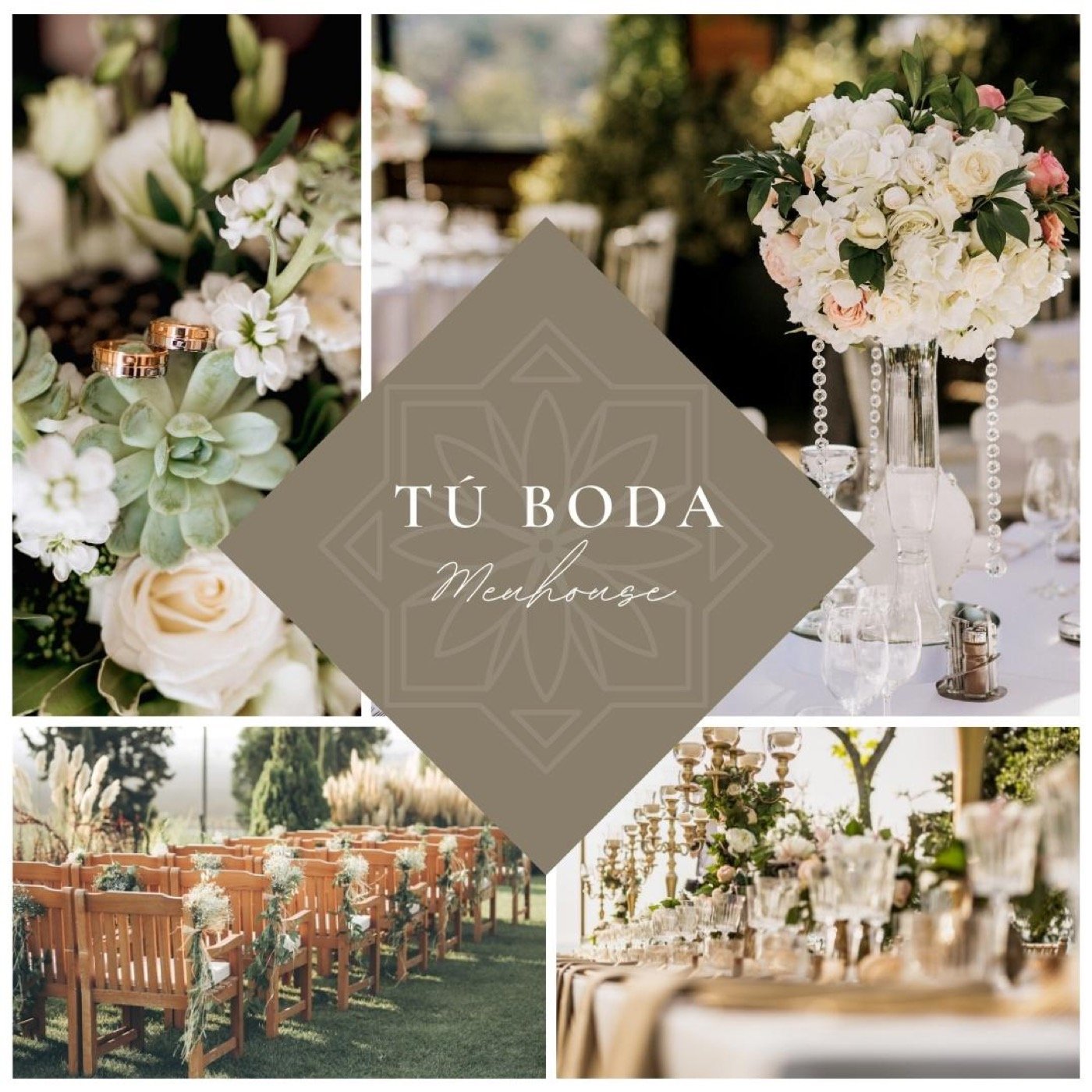 Decoración floral de boda de Meuhouse